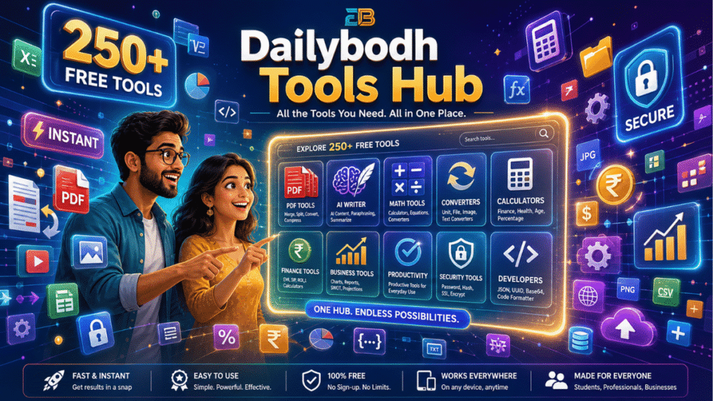 Free Online Tools Hub by Dailybodh